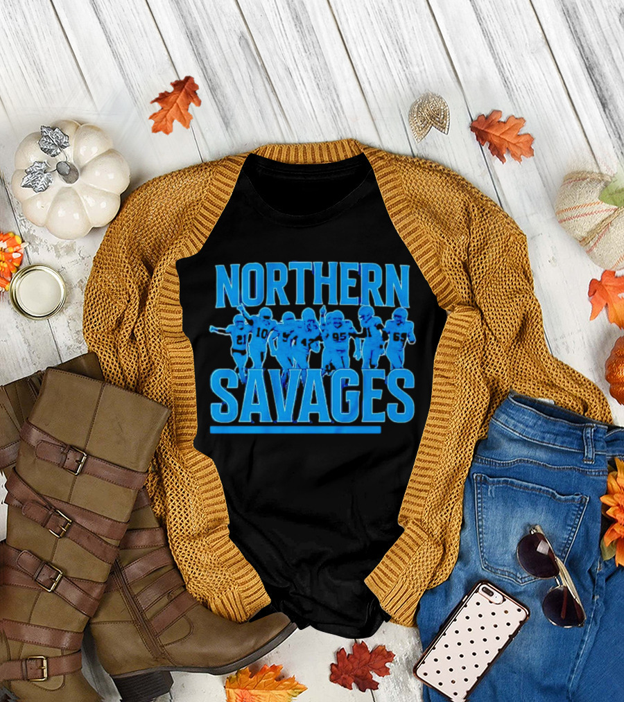 Northern Savages Detroit Lions Football Team Spirit T-Shirt