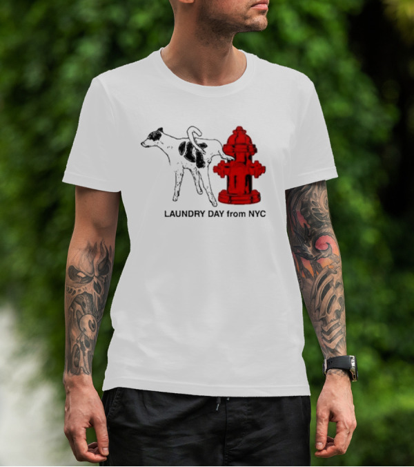 Laundry Day From NYC Fire Hydrant Cow T-Shirt