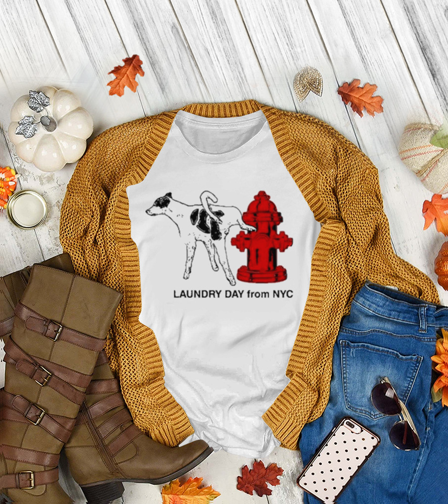 Laundry Day From NYC Fire Hydrant Cow T-Shirt