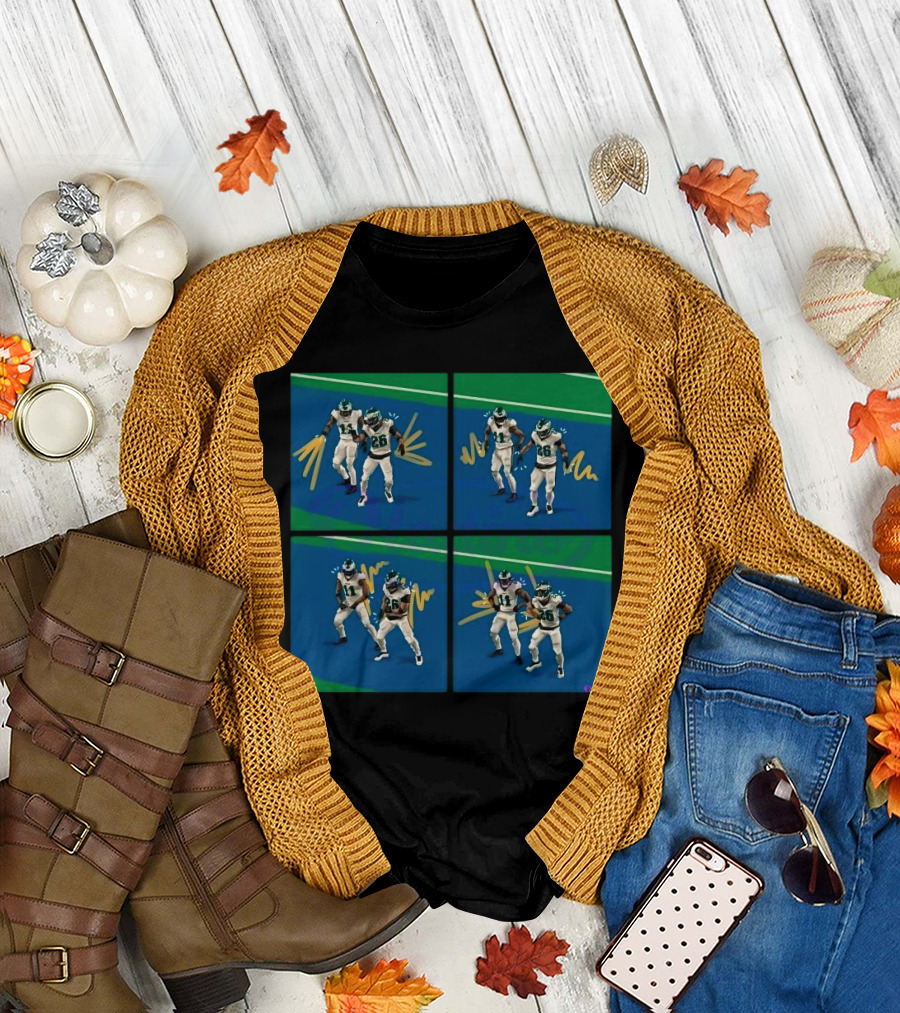 Aj Brown Saquon Barkley Dance Celebration Football Animation T-Shirt