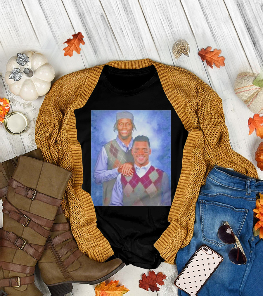 Step Brothers Russell Wilson Lamar Jackson Argyle Sweaters T-Shirt