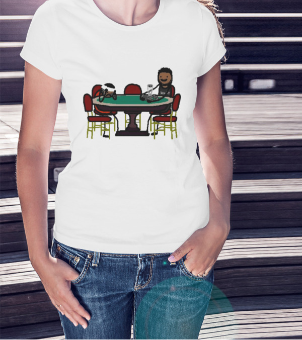 Giannis Antetokounmpo Milwaukee Bucks Poker Table Scene T-Shirt