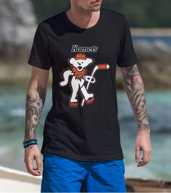 Komets Grateful Dead Hockey Bear Fan Night T-Shirt