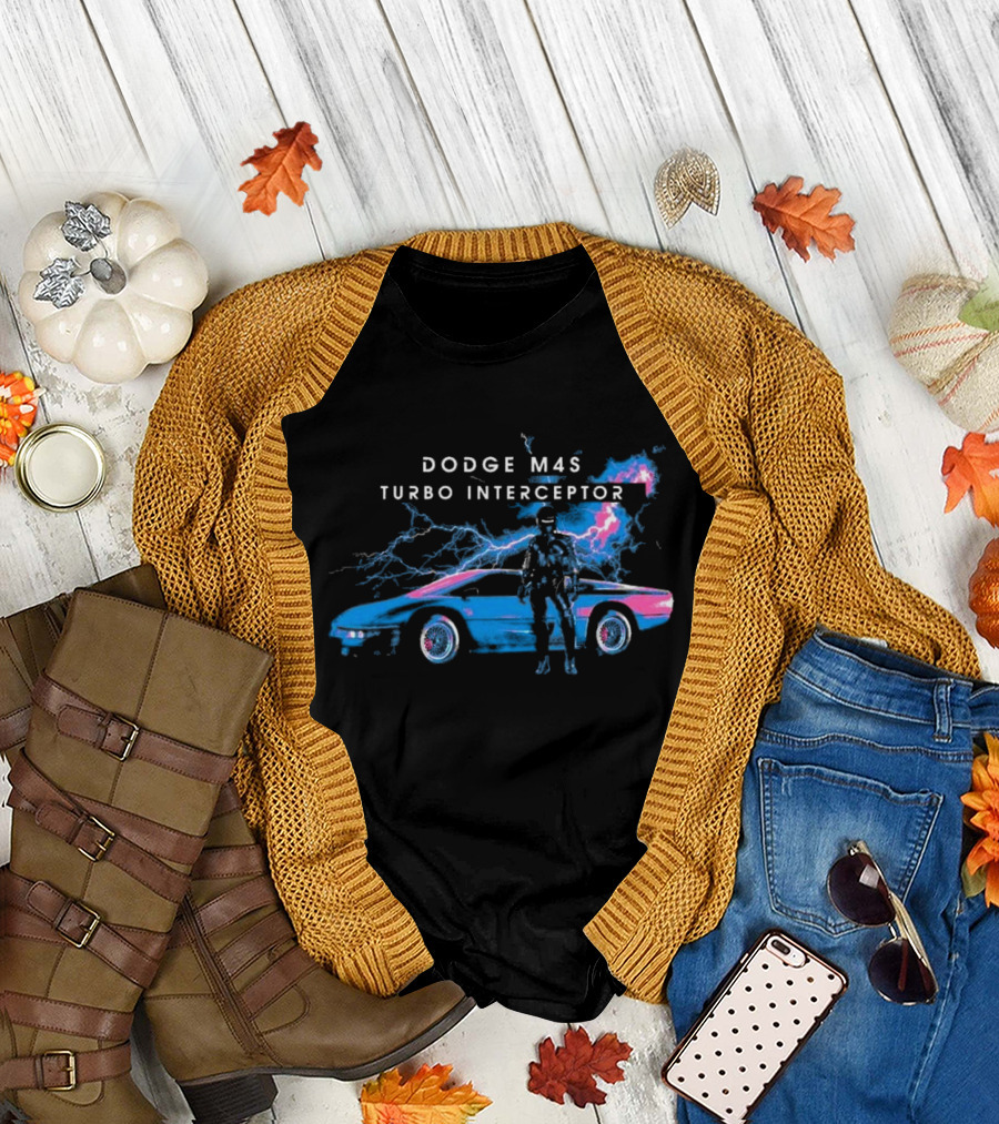 Dodge M4S Turbo Interceptor with Lightning and Wraith Character T-Shirt