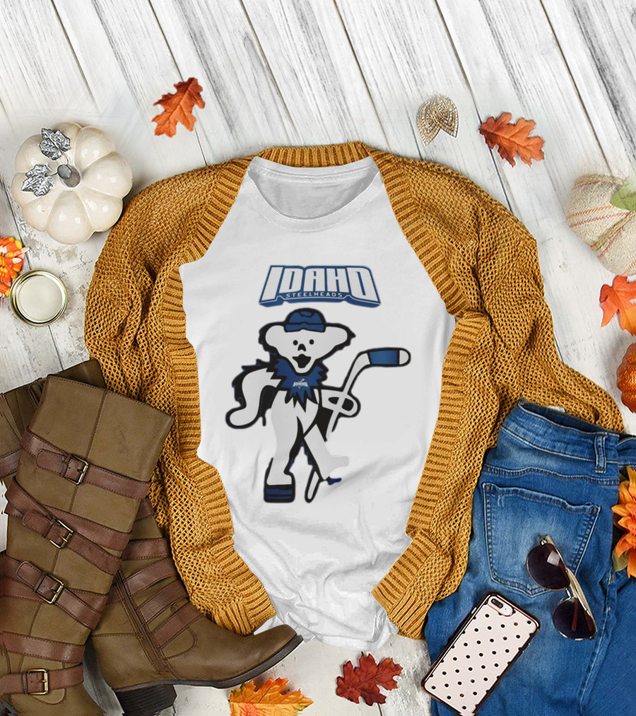 Idaho Steelheads Grateful Dead Hockey Bear 2025 T-Shirt