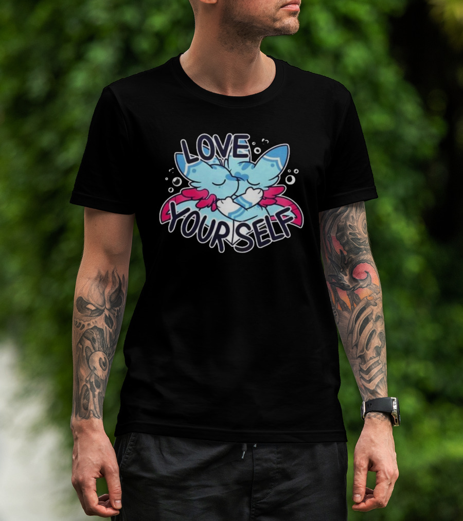 LOVE YOURSELF Kissing Creatures Embrace T-Shirt