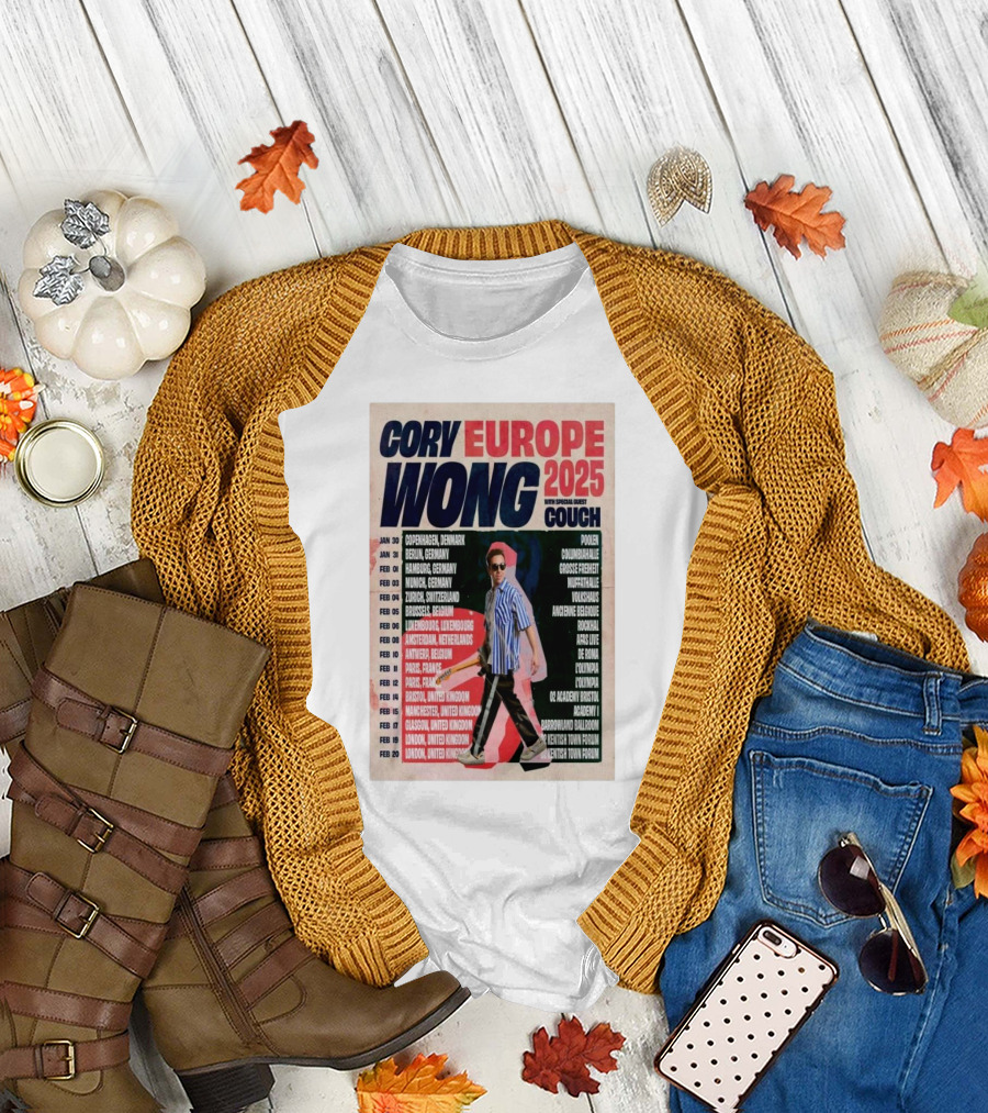 Cory Wong Europe 2025 Tour Dates with Special Guest Couch T-Shirt