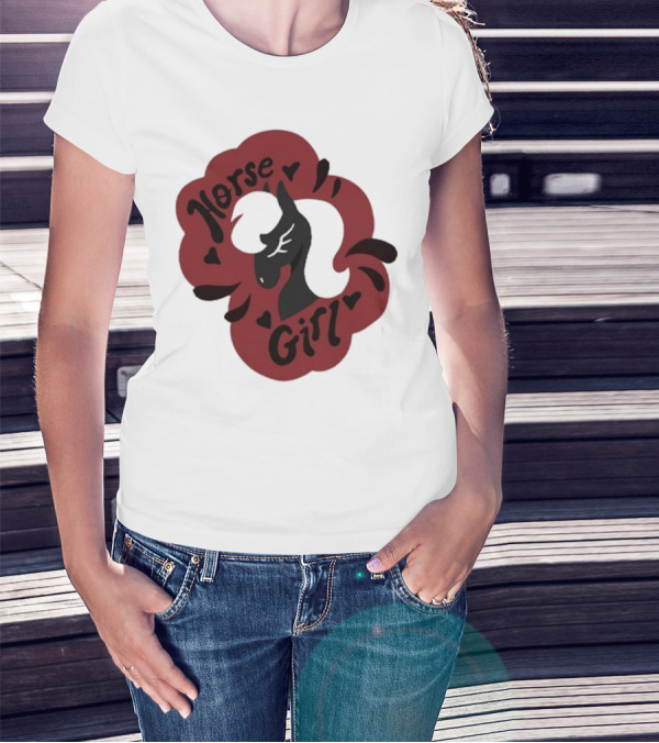 Norse Girl Horse Girl Sharkrobot T-Shirt