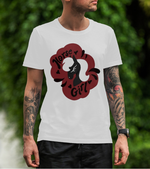 Norse Girl Horse Girl Sharkrobot T-Shirt