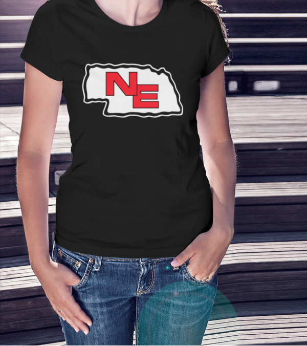 NE Nebraska State Outline Arrowhead T-Shirt