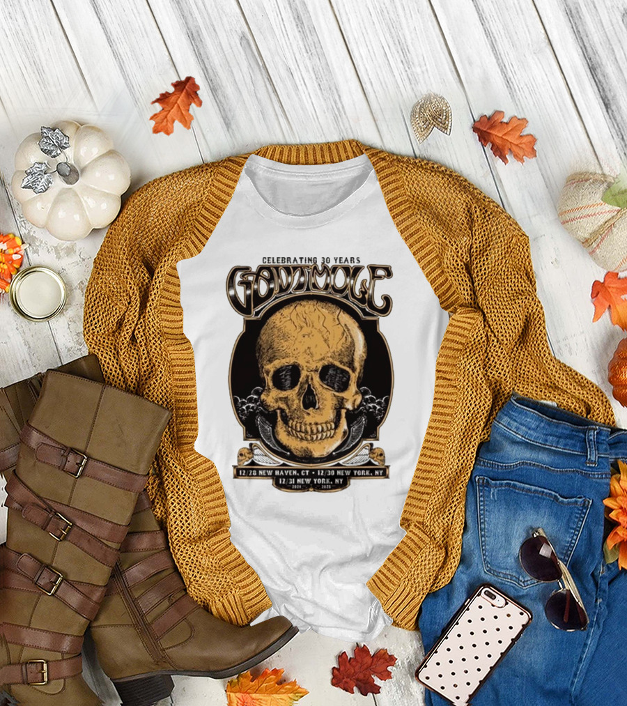 Celebrating 30 Years Gov’t Mule Skull Design Dec 28 New Haven CT Dec 30-31 New York NY T-Shirt