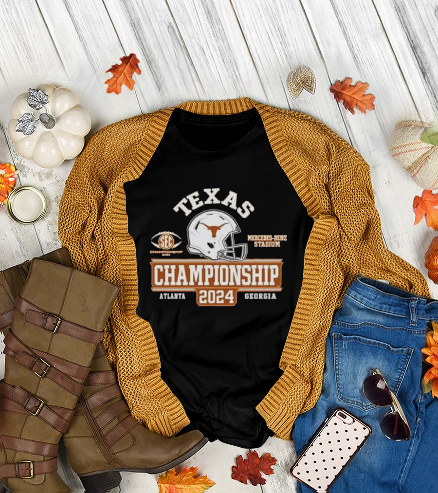 Texas Longhorns 2024 SEC Championship Atlanta Georgia Mercedes-Benz Stadium T-Shirt