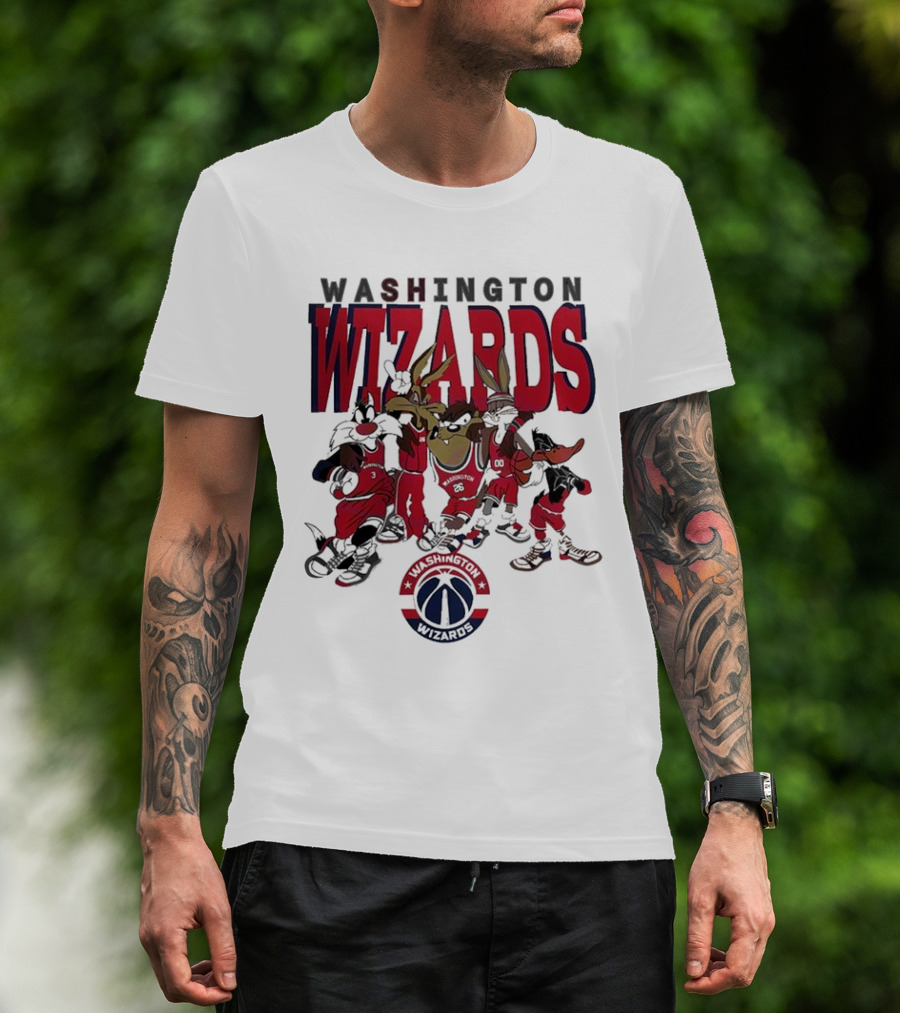 Washington Wizards NBA Basketball Looney Tunes Characters T-Shirt