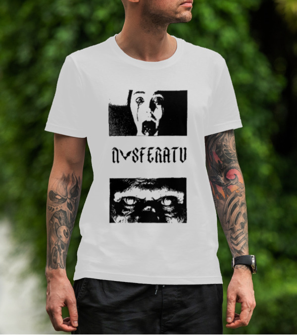 Nosferatu Horror Face Design With San Antonio Sharpist Influence T-Shirt