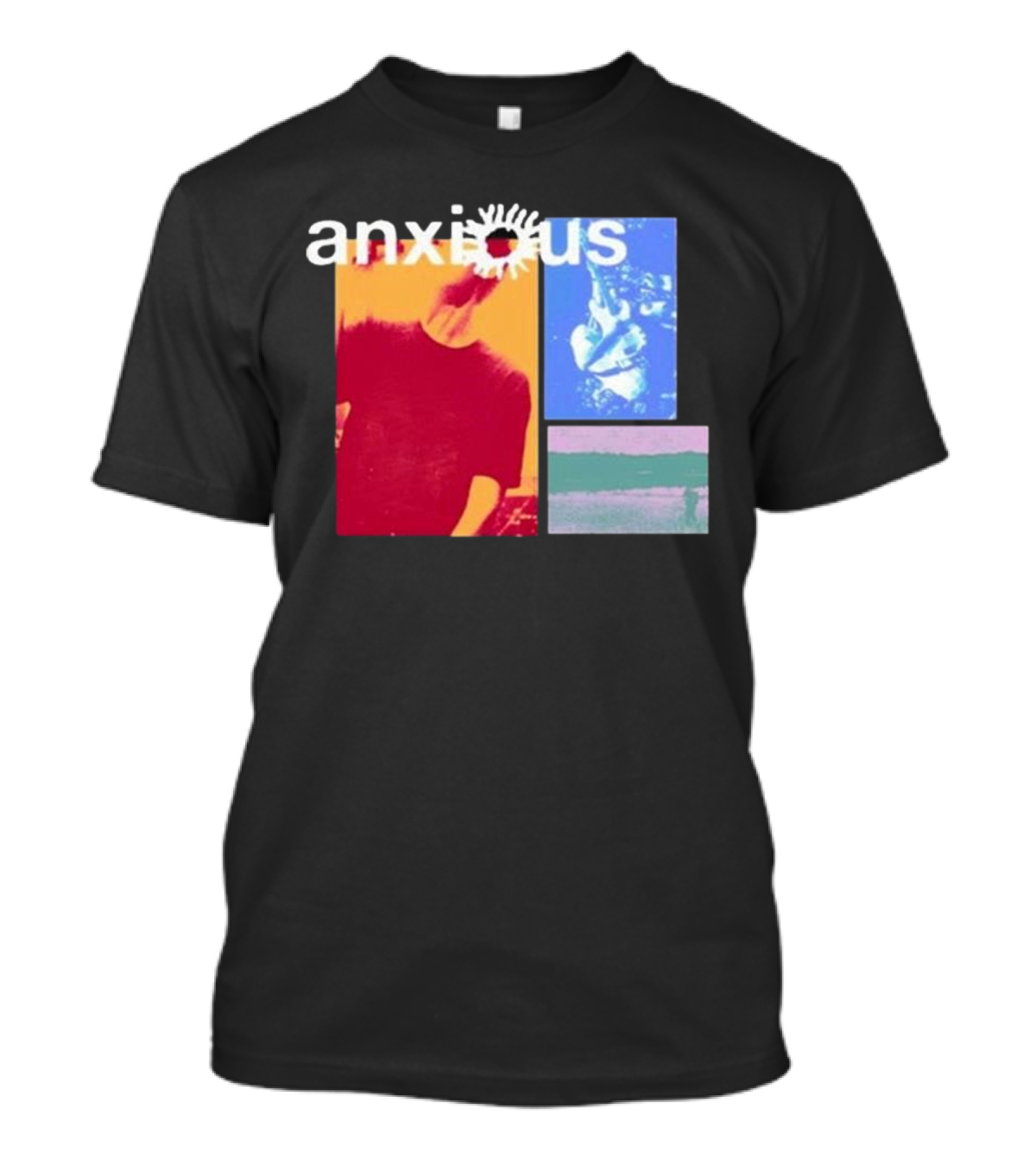 Anxious Red Blue Purple Collage T-Shirt