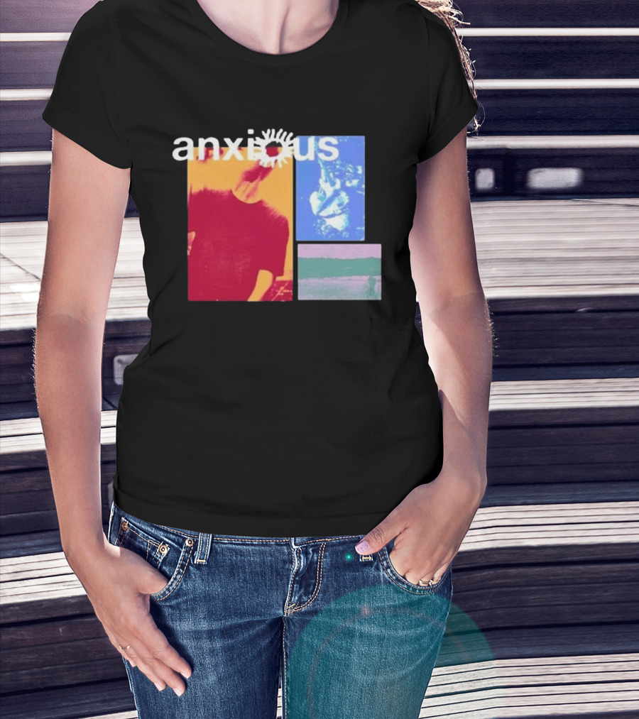 Anxious Red Blue Purple Collage T-Shirt