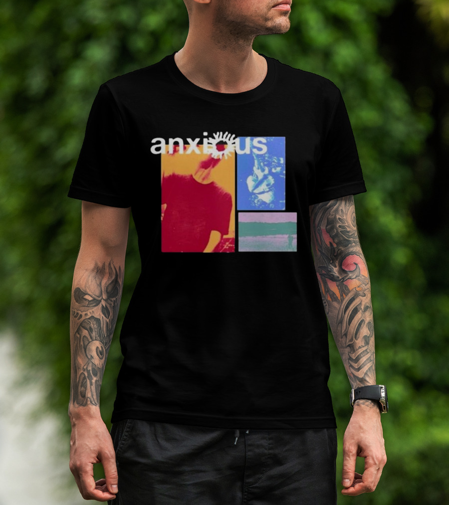 Anxious Red Blue Purple Collage T-Shirt
