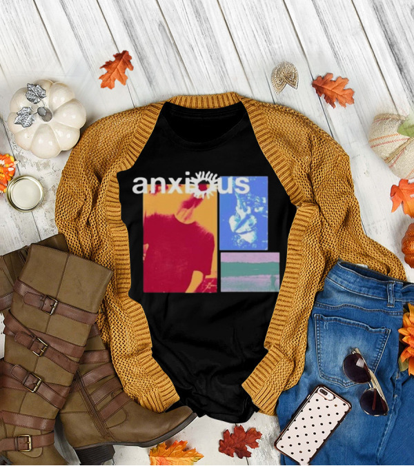 Anxious Red Blue Purple Collage T-Shirt