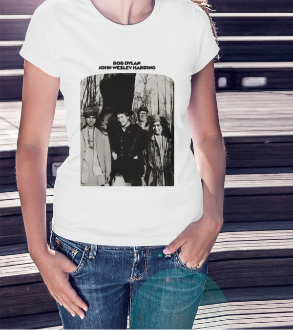 Bob Dylan John Wesley Harding Album Cover Image T-Shirt