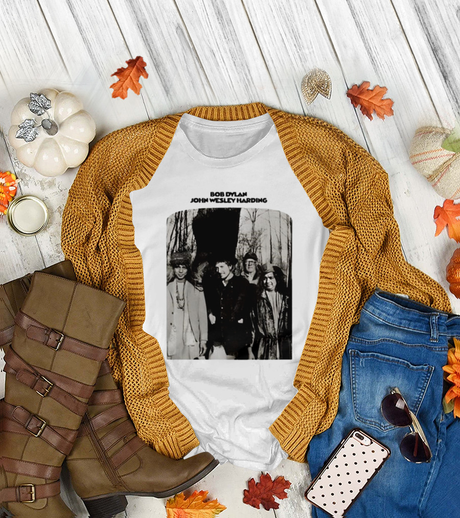 Bob Dylan John Wesley Harding Album Cover Image T-Shirt