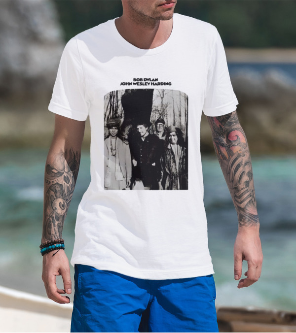 Bob Dylan John Wesley Harding Album Cover Image T-Shirt