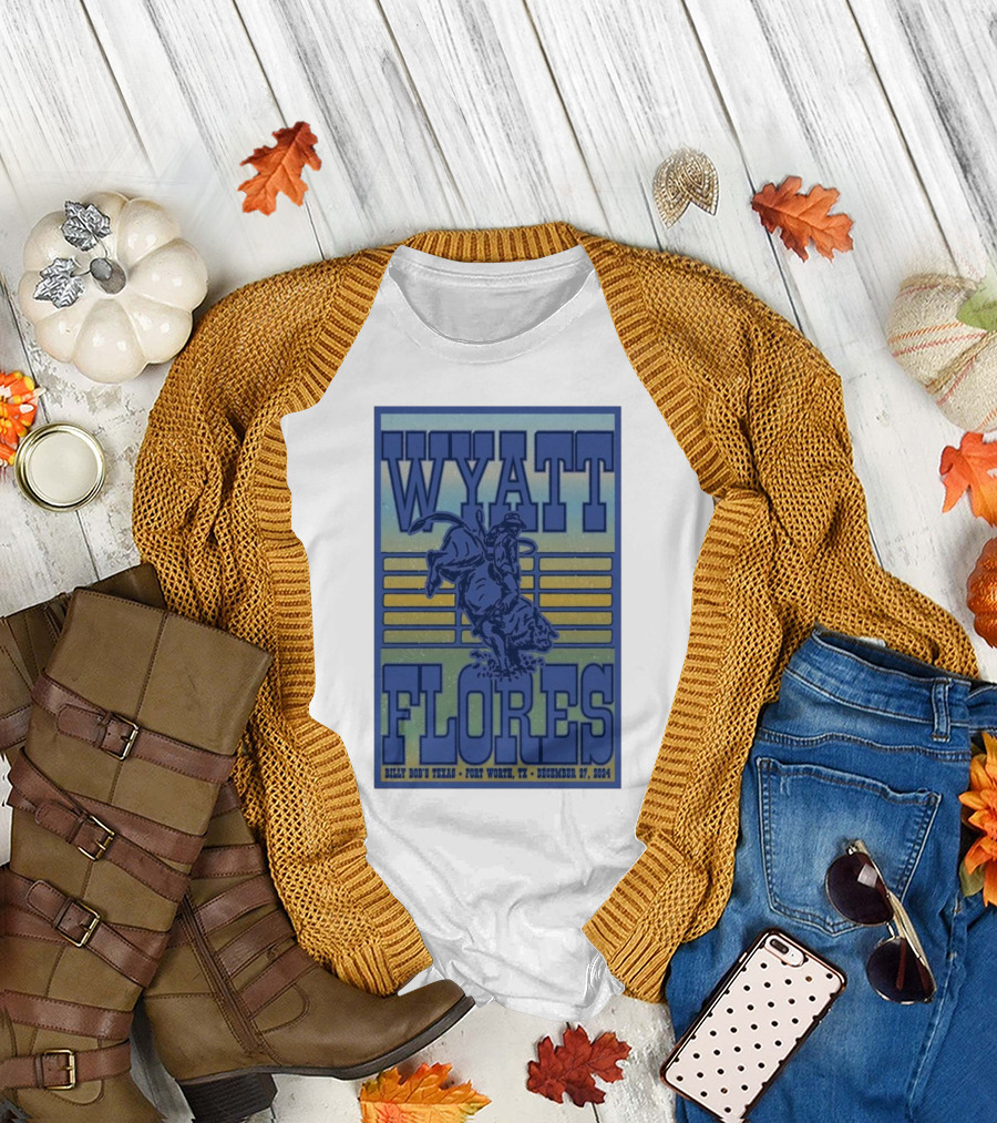 Wyatt Flores December 27 2024 Billy Bob’s Texas Fort Worth Rodeo Rider T-Shirt