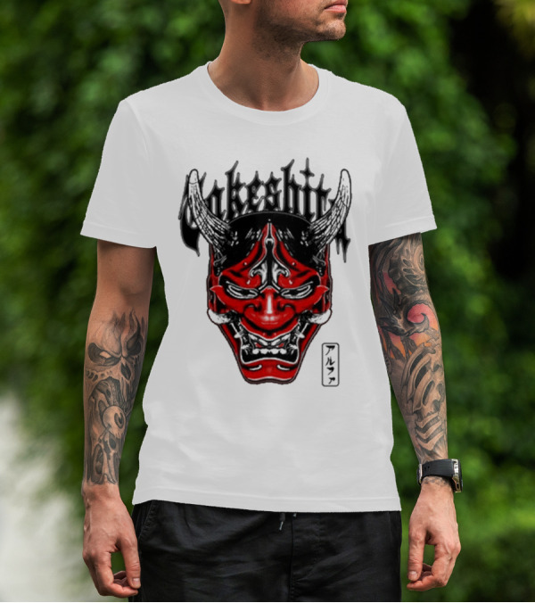 Konosuke Takeshita Demon Mask Alpha Kanji Triblend T-Shirt
