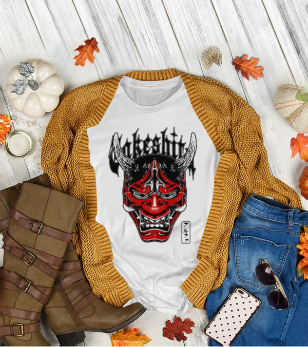 Konosuke Takeshita Demon Mask Alpha Kanji Triblend T-Shirt
