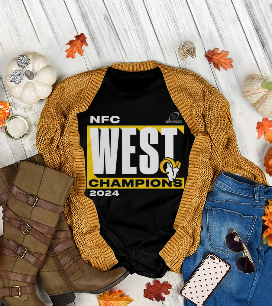 NFC West Champions 2024 Los Angeles Rams Playoffs Fan T-Shirt