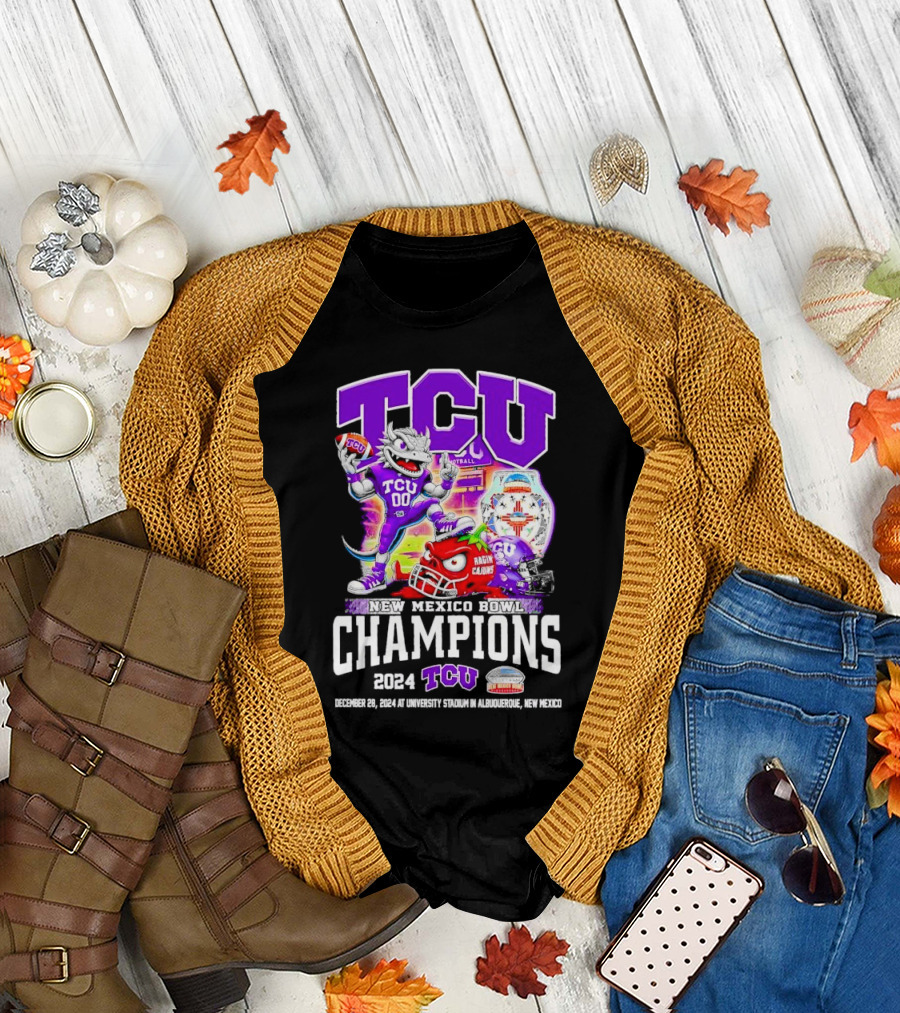 TCU Horned Frogs 2024 New Mexico Bowl Champions Defeat Ragin’ Cajuns December 28 University Stadium Albuquerque T-Shirt