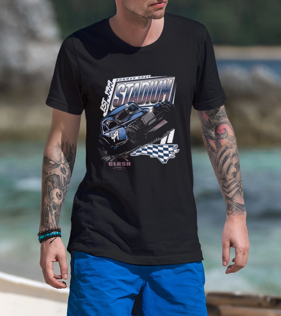 Bowman Gray Stadium Vintage Car EST 1949 Cook Out Clash Racing T-Shirt