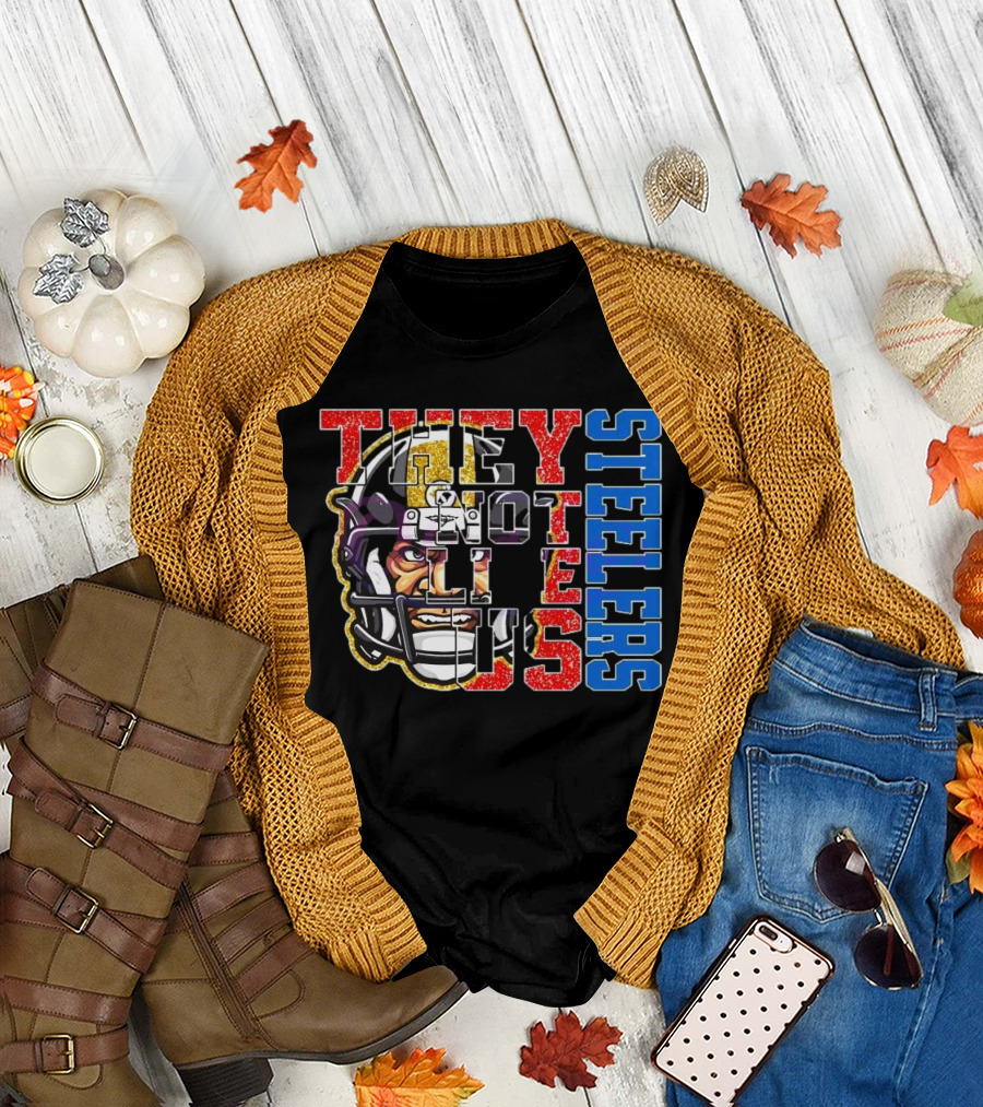 Glitter Pittsburgh Steelers They Not Like Us 2025 Football Helmet T-Shirt