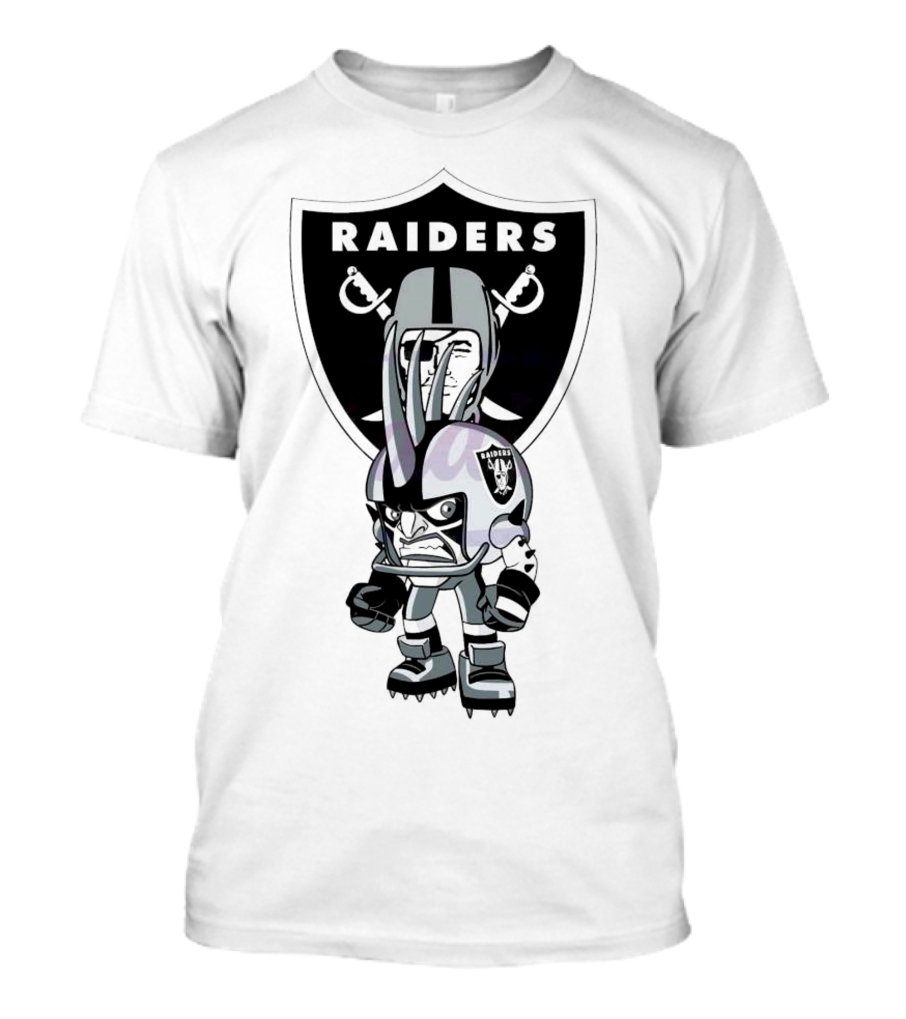 Raiders NFL Rush Zone Cartoon Character Las Vegas 2025 T-Shirt
