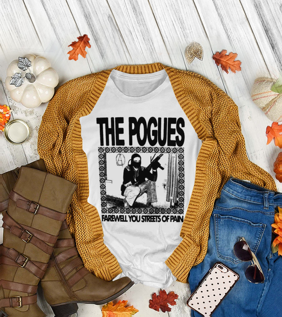 The Pogues Farewell You Streets of Pain Copycat Video Press Merch T-Shirt