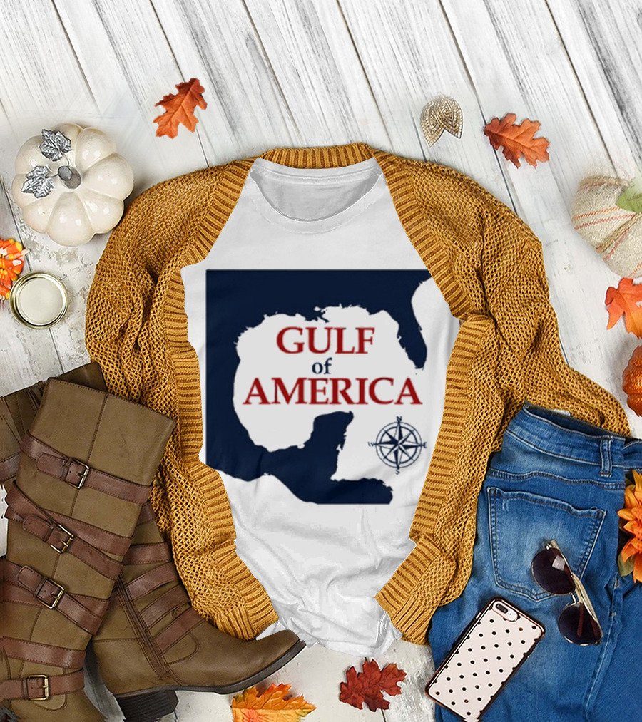 Gulf Of America Map Mark Kaye Compass T-Shirt