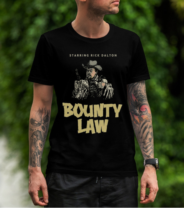 Starring Rick Dalton Bounty Law Cowboy Drawing T-Shirt