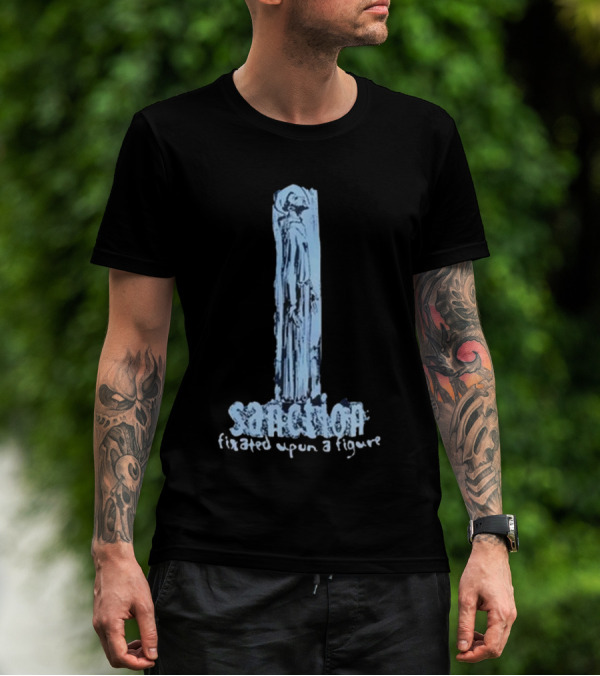 Sanction Fixated Upon A Figure 2025 Blue Monochrome T-Shirt
