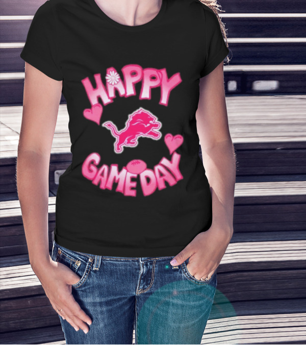 Happy Gameday Detroit Lions Valentine’s Day 2025 T-Shirt