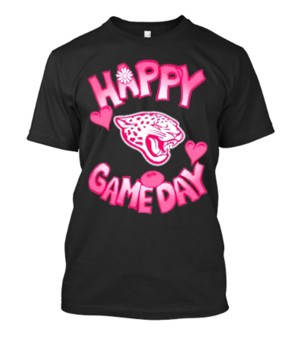 Valentine’s Day Jacksonville Jaguars Happy Gameday 2025 Football Hearts Panther T-Shirt