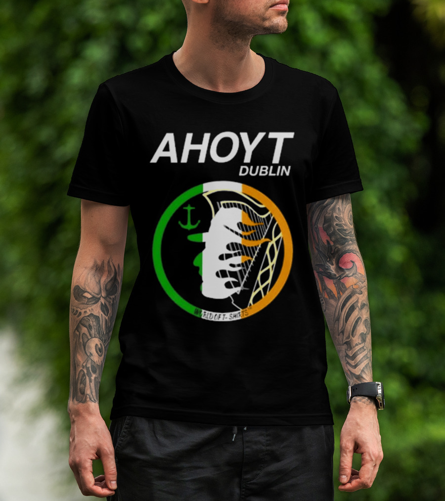 AHOYT Dublin Anchor Emblem Irish Tricolor T-Shirt