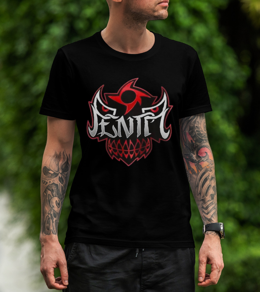 Penta Black And Red Tribal T-Shirt