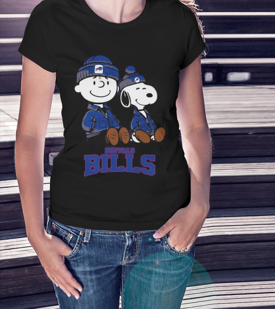 Charlie Brown Snoopy Buffalo Bills Fans 2025 T-Shirt