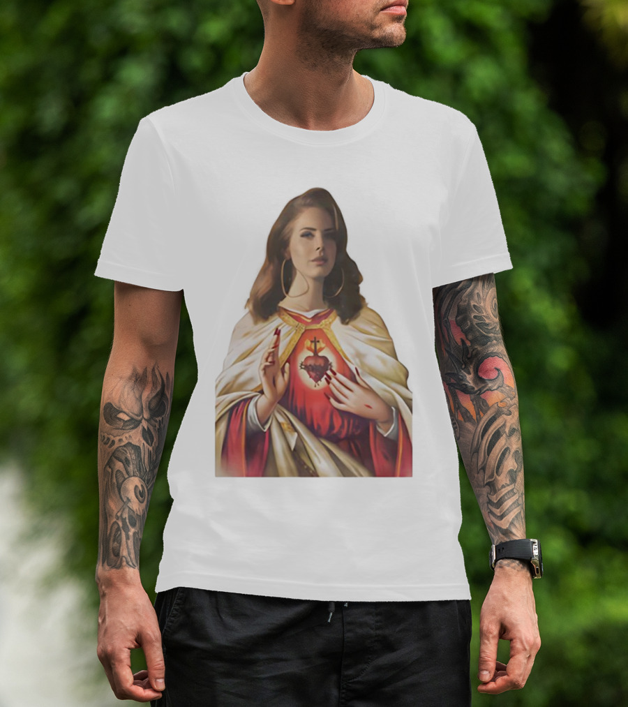 Jesus Lana Del Rey Sacred Heart Icon Image T-Shirt