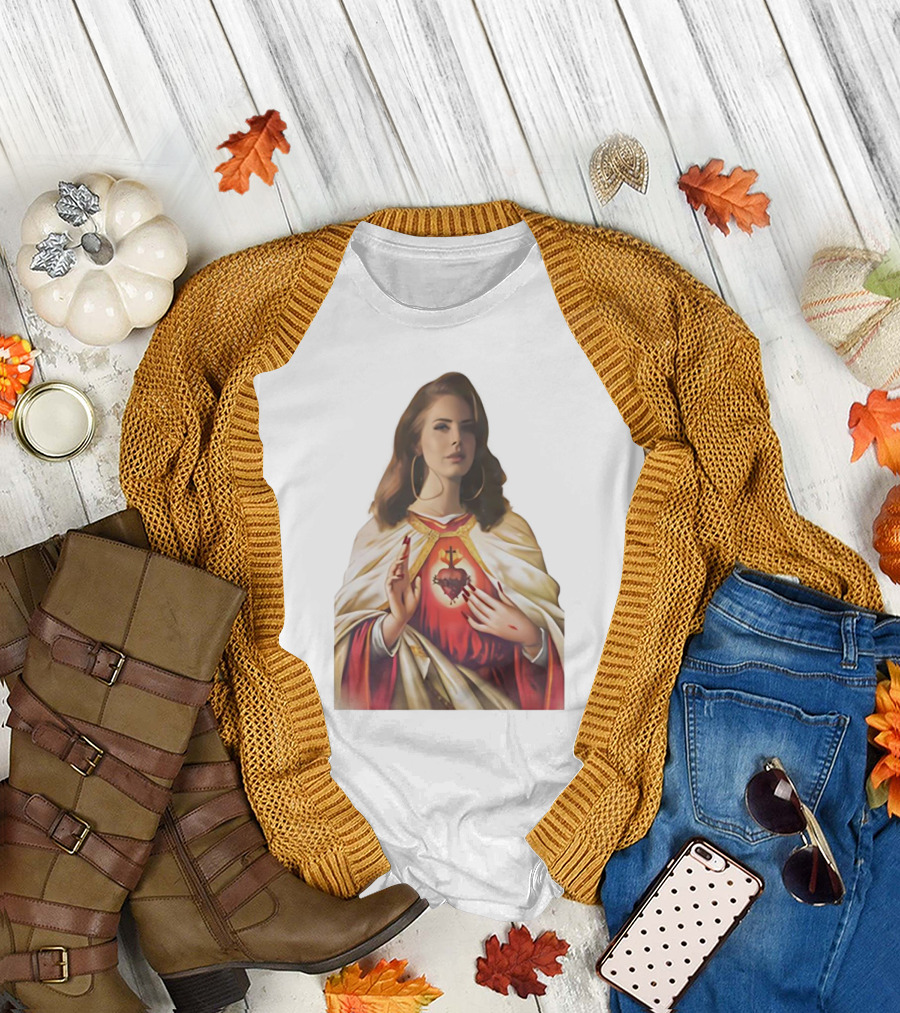 Jesus Lana Del Rey Sacred Heart Icon Image T-Shirt