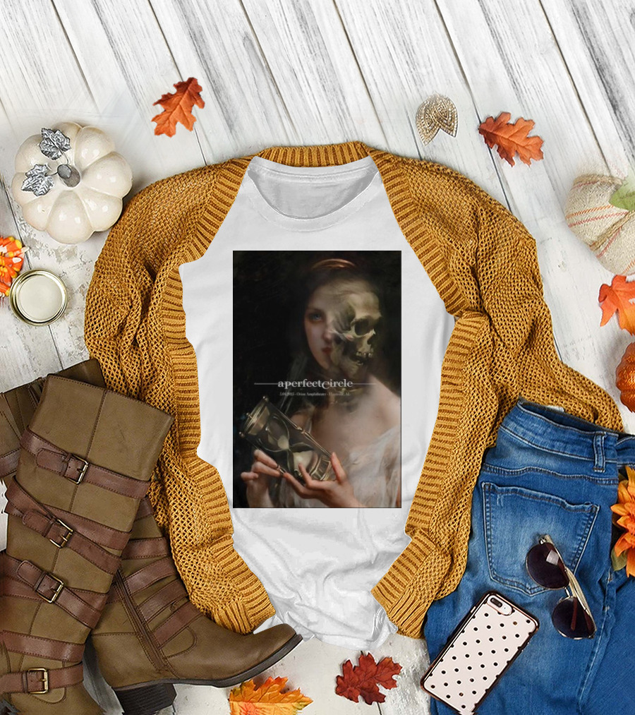 A Perfect Circle 5/4/2025 Orion Amphitheater Huntsville AL Skeleton Woman Hourglass T-Shirt