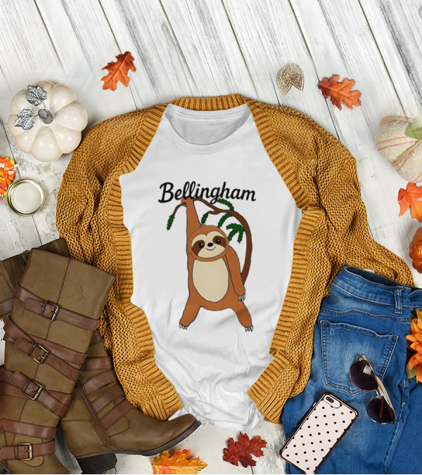 Bellingham Sloth Hanging From Tree Branch T-Shirt