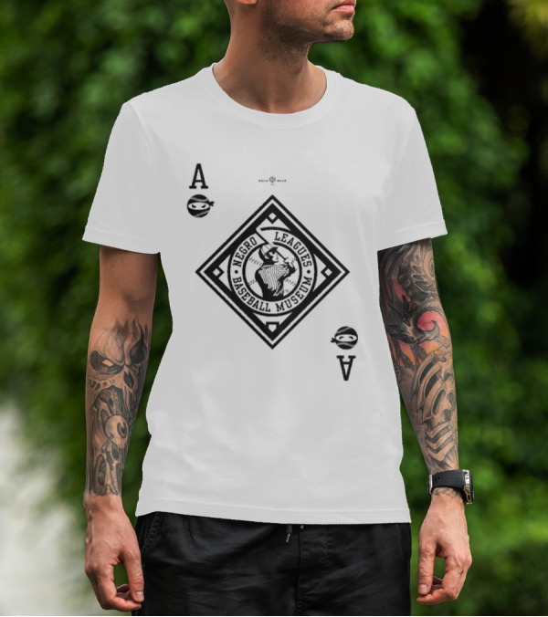 Negro Leagues Baseball Museum Black Aces Playing Card Style T-Shirt