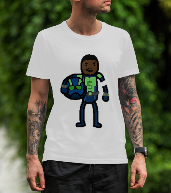"Anthony Edwards No.5 Cartoon Ant-Man Style Minnesota Timberwolves" T-Shirt