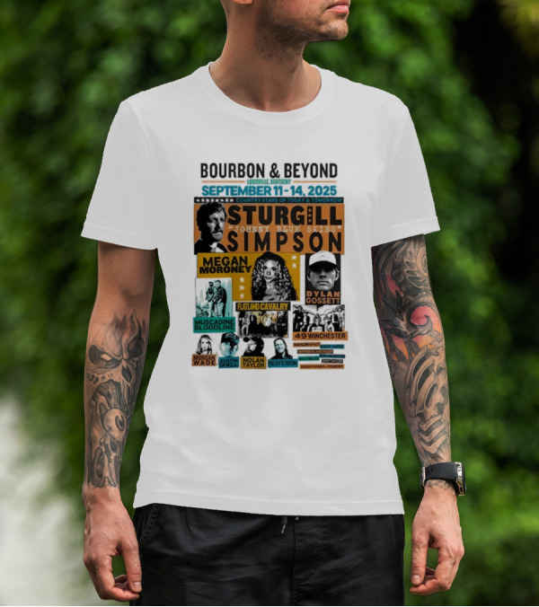 Bourbon & Beyond 2025 Louisville Kentucky Sturgill Simpson Megan Moroney Flatland Cavalry September 11-14 Country Stars T-Shirt