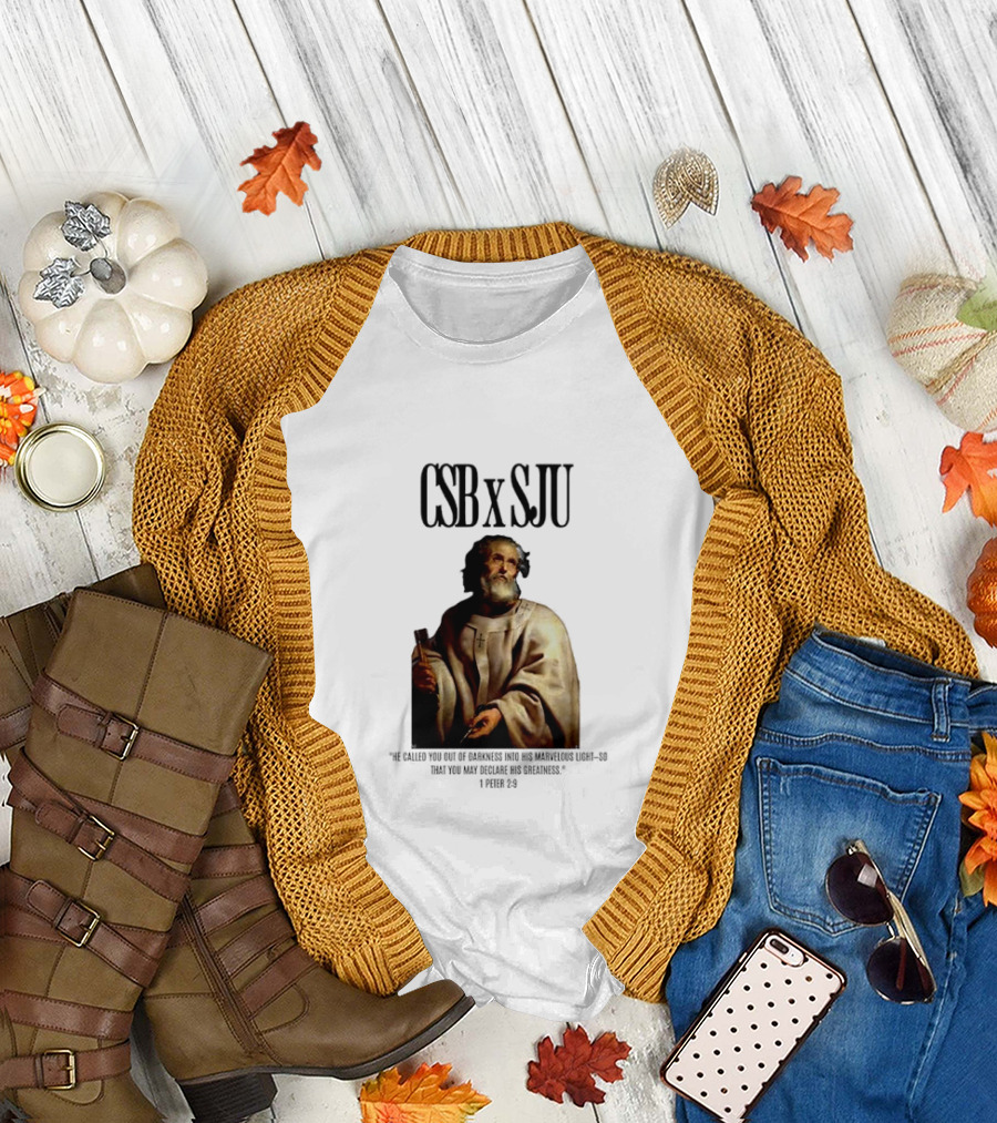 CSB SJU He Called You Out Of Darkness Into His Marvelous Light Saint Peter Painting T-Shirt